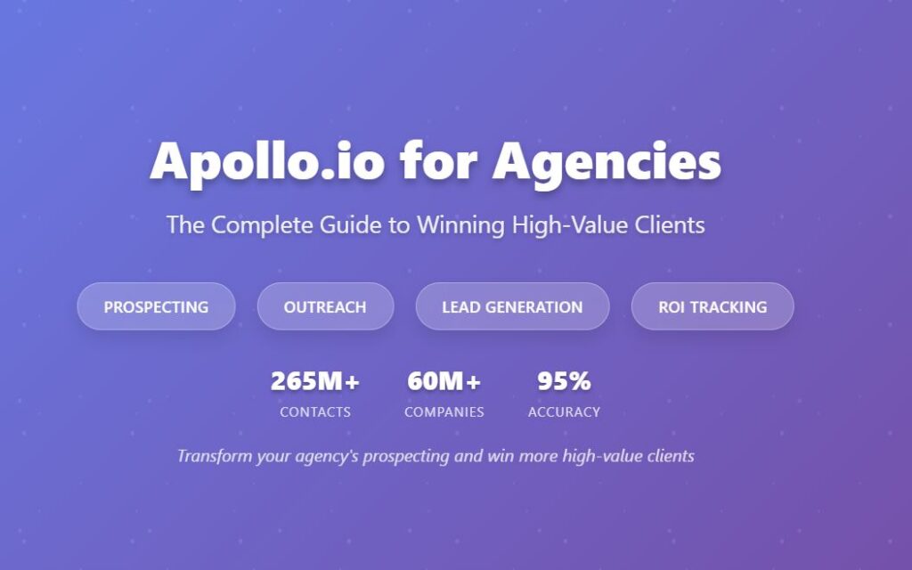 Apollo for agencies